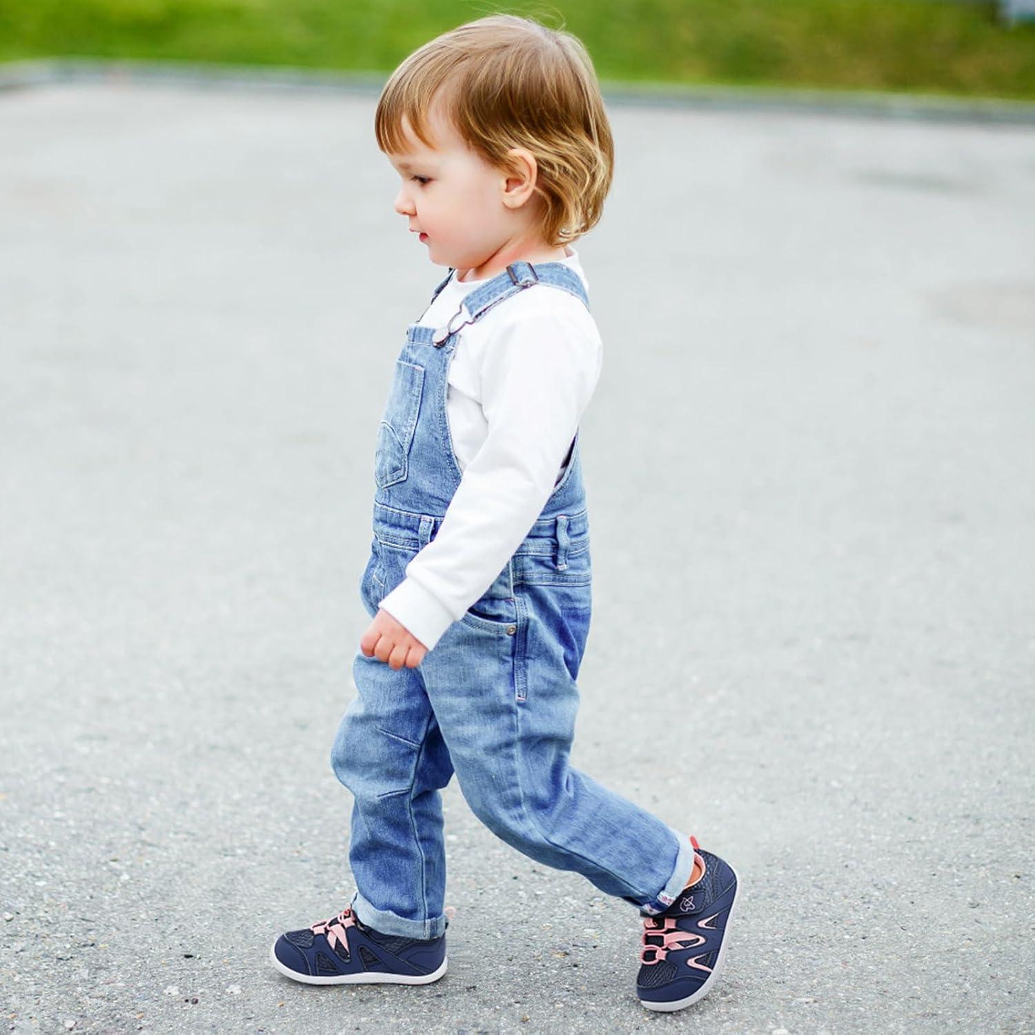 imageLeIsfIt Baby Shoes Boys Girls First Walking Shoes NonSlip Toddler Breathable Sneakers Infant SneakersBnavy