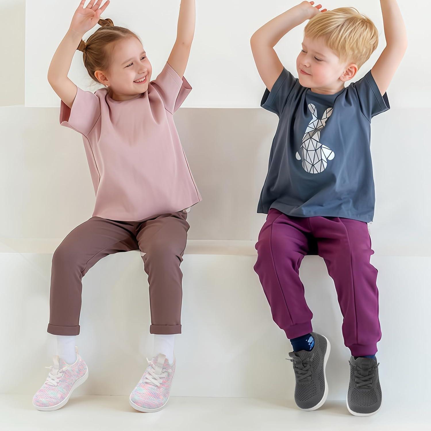 imageLeIsfIt Toddler Shoes Boys Girls Wide Slip on Shoes Kids Barefoot Sneakers Breathable Tennis Shoe NonSlip Zero Drop Minimalist SneakersBrown