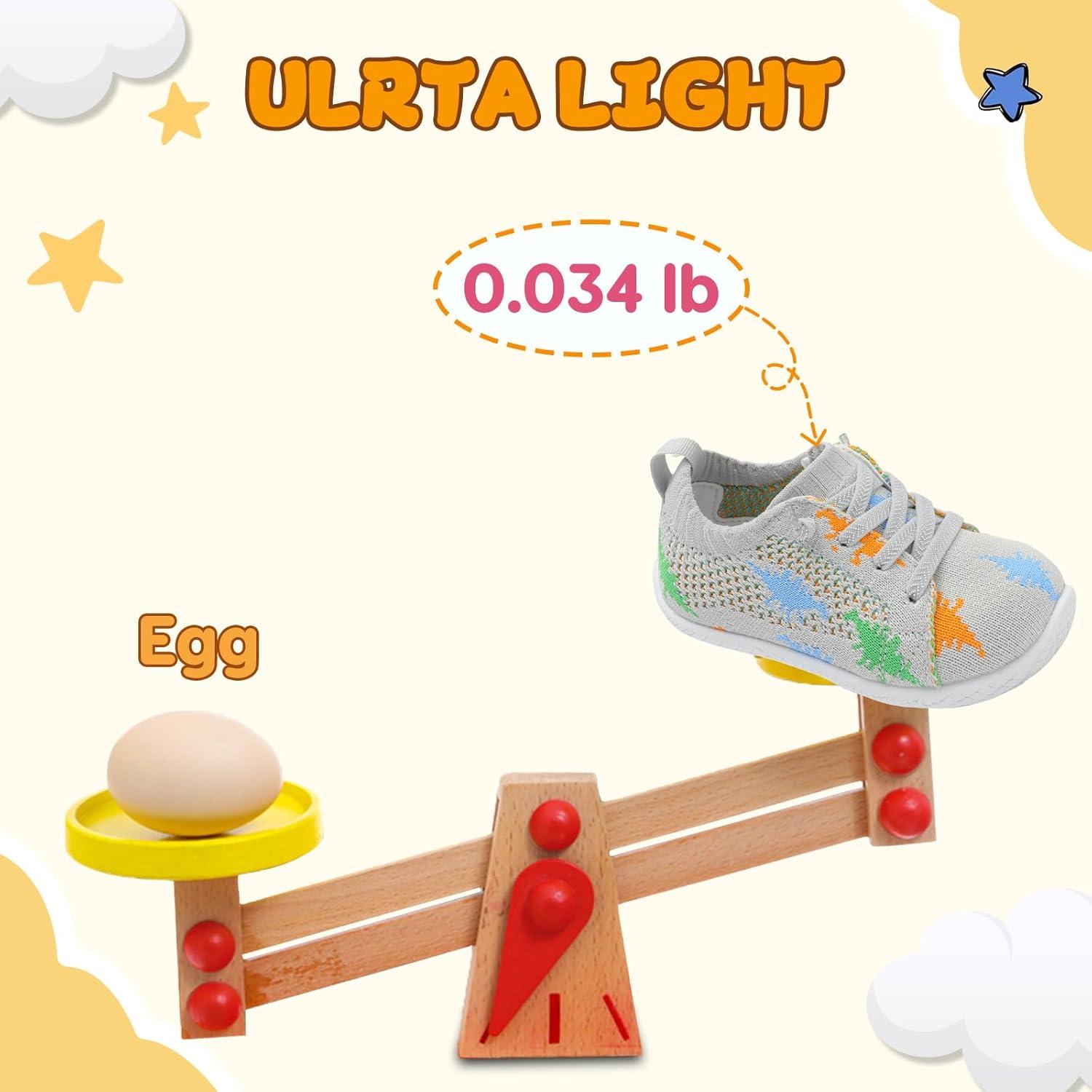 imageLeIsfIt Toddler Walking Shoes Boys Girls SlipOn Barefoot Shoes Kids Breathable Sneakers NonSlip Lightweight Tennis ShoeGrey Dinosaur