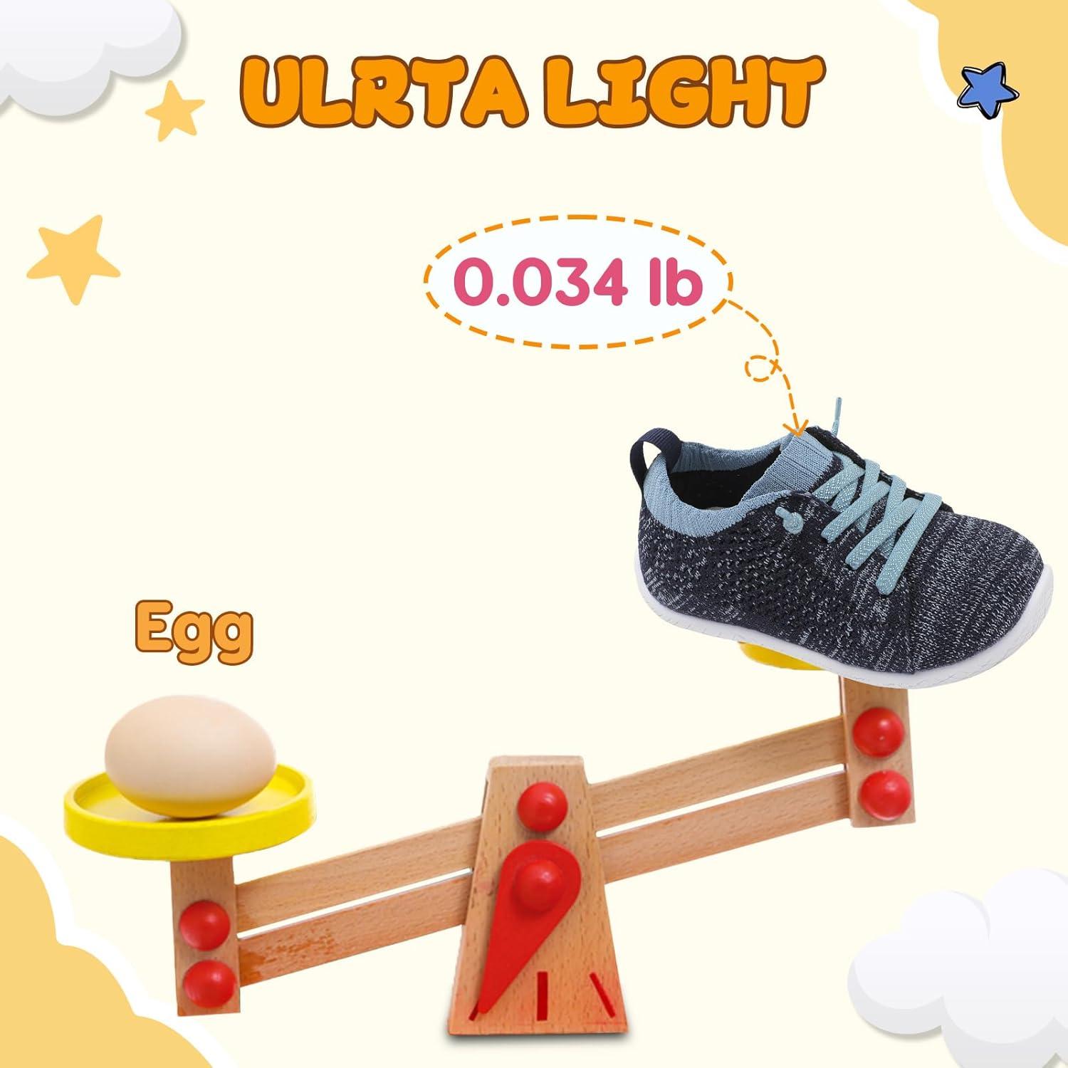 imageLeIsfIt Toddler Walking Shoes Boys Girls SlipOn Barefoot Shoes Kids Breathable Sneakers NonSlip Lightweight Tennis ShoeNavy Blue