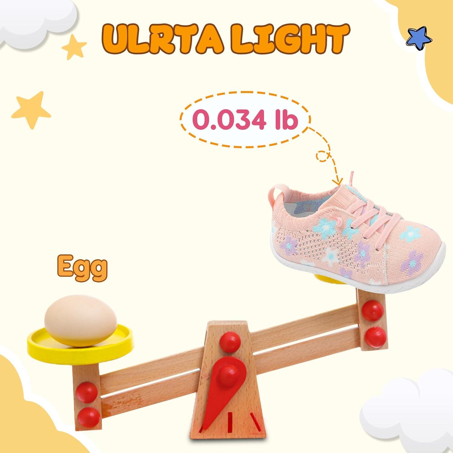 imageLeIsfIt Toddler Walking Shoes Boys Girls SlipOn Barefoot Shoes Kids Breathable Sneakers NonSlip Lightweight Tennis ShoePink Flower