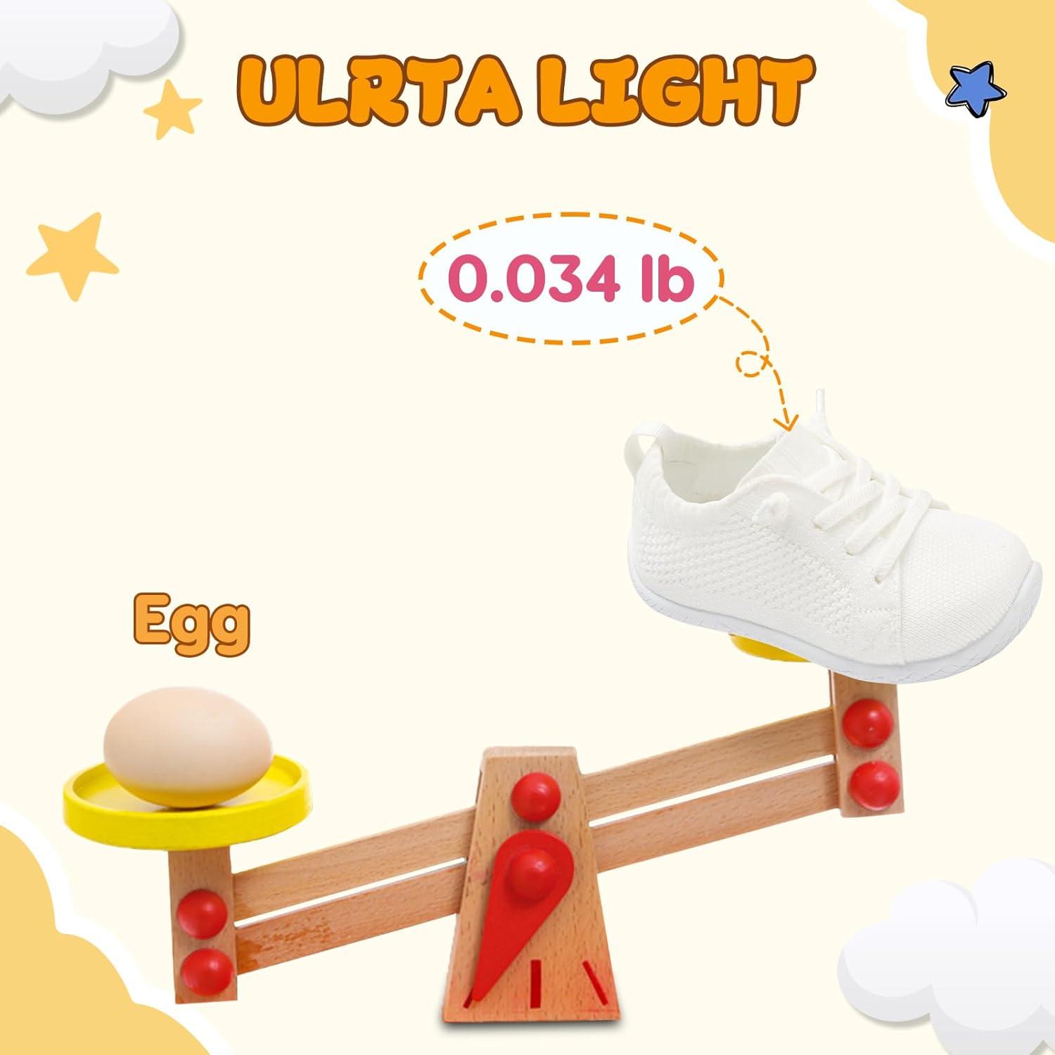 imageLeIsfIt Toddler Walking Shoes Boys Girls SlipOn Barefoot Shoes Kids Breathable Sneakers NonSlip Lightweight Tennis ShoeWhite