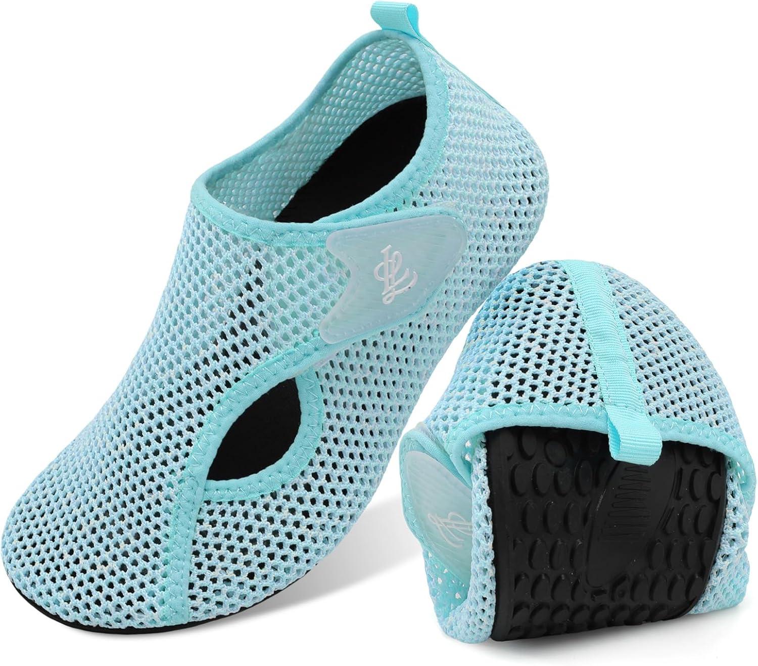 imageLeIsfIt Water Shoes for Women Men Wide Swim Beach Barefoot Shoes Quick Dry Aqua Socks for Pool Diving Boating River Yoga Lake SurfGreenKnit