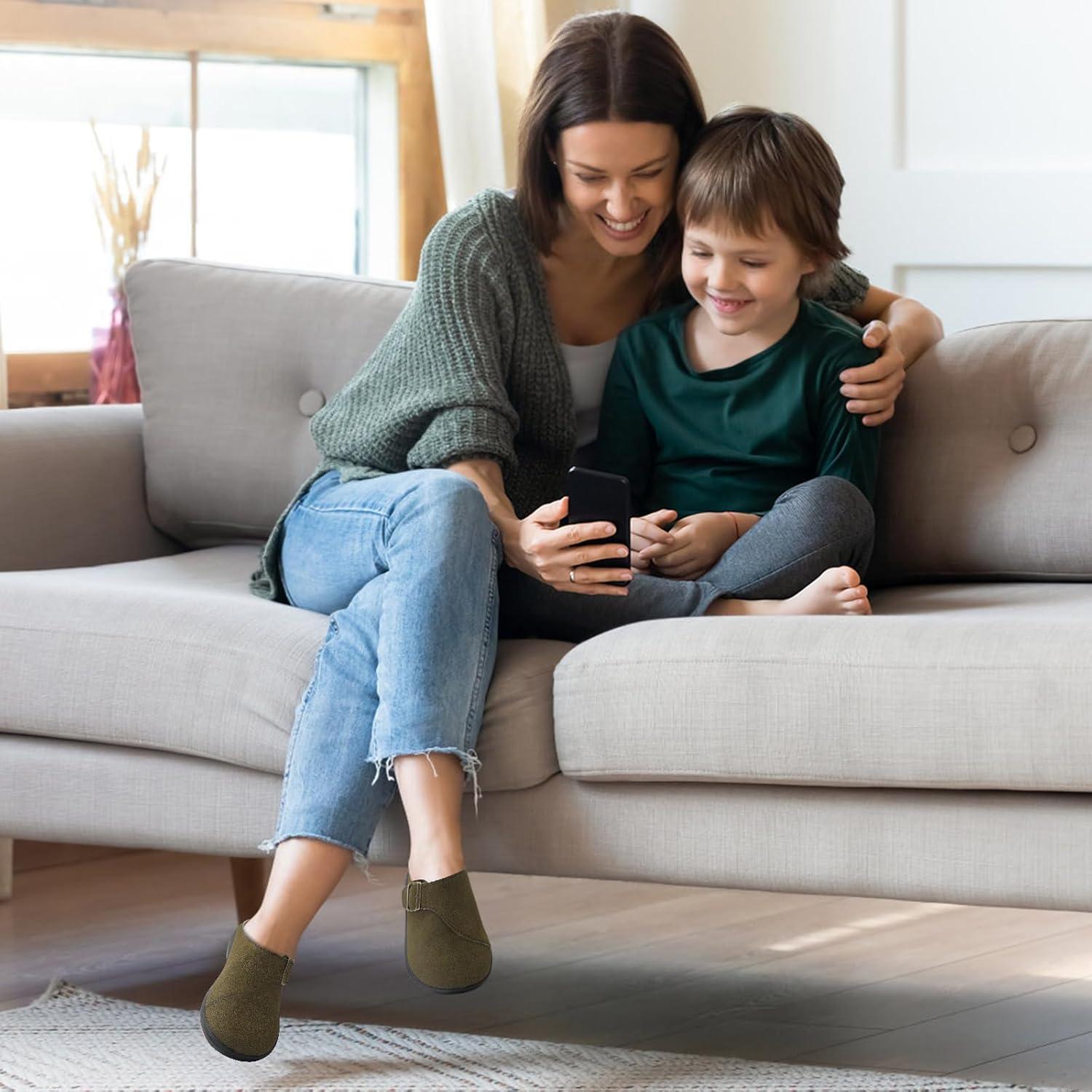 imageLeIsfIt Womens Wide Clogs Adjustable Diabetic Mules Slip on Clog Slippers for Swollen Edema Feet Wide Width Mules Potato ShoesArmygreen