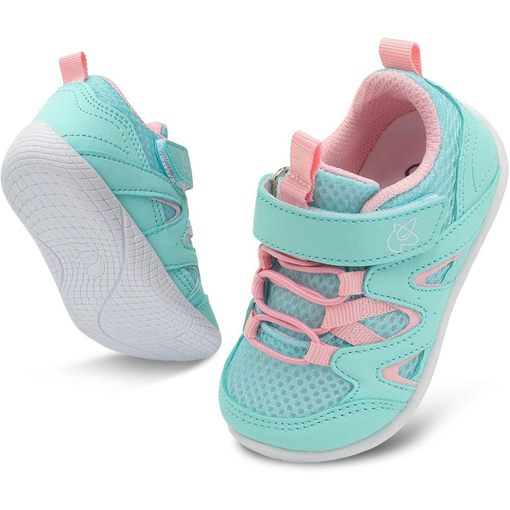 imageLeIsfIt Baby Shoes Boys Girls First Walking Shoes NonSlip Toddler Breathable Sneakers Infant SneakersCgreen