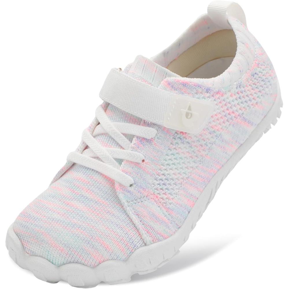 imageLeIsfIt Kids Girls Boys Shoes Wide Barefoot Shoes Kids AntiSlip Sneakers Lightweight Hiking Sneakers for Toddler Little Big KidMulticolor