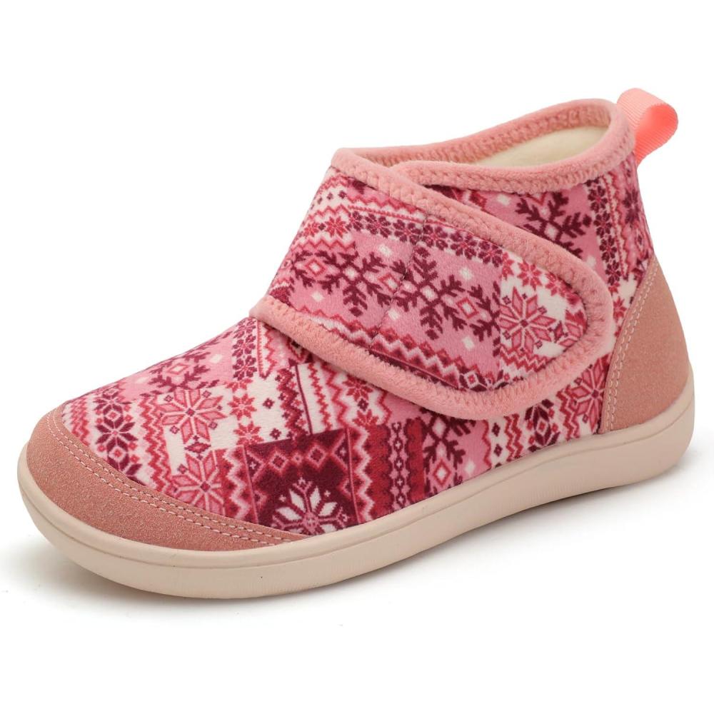 imageLeIsfIt Slipper Boots for Women Wide Warm House Shoes Nonslip Diabetic Winter Shoes Adjustable Bootie Slippers for Indoor ampamp OutdoorPinkbohemian