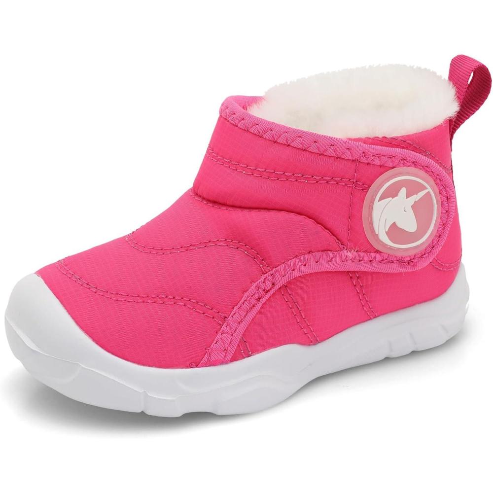 imageLeIsfIt Toddler Boots Girls Boys Wide Winter Boots Cozy Fleece Winter Shoes Indoor Outdoor Warm ShoesRosered