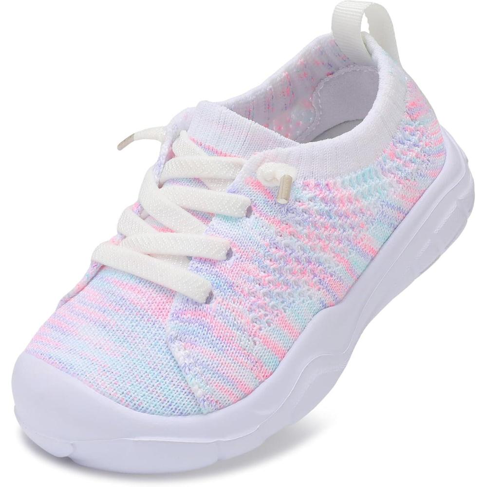 imageLeIsfIt Toddler Shoes Boys Girls Barefoot Shoes Kids Breathable Sneakers Tennis Shoes Slip on ShoesBcolor