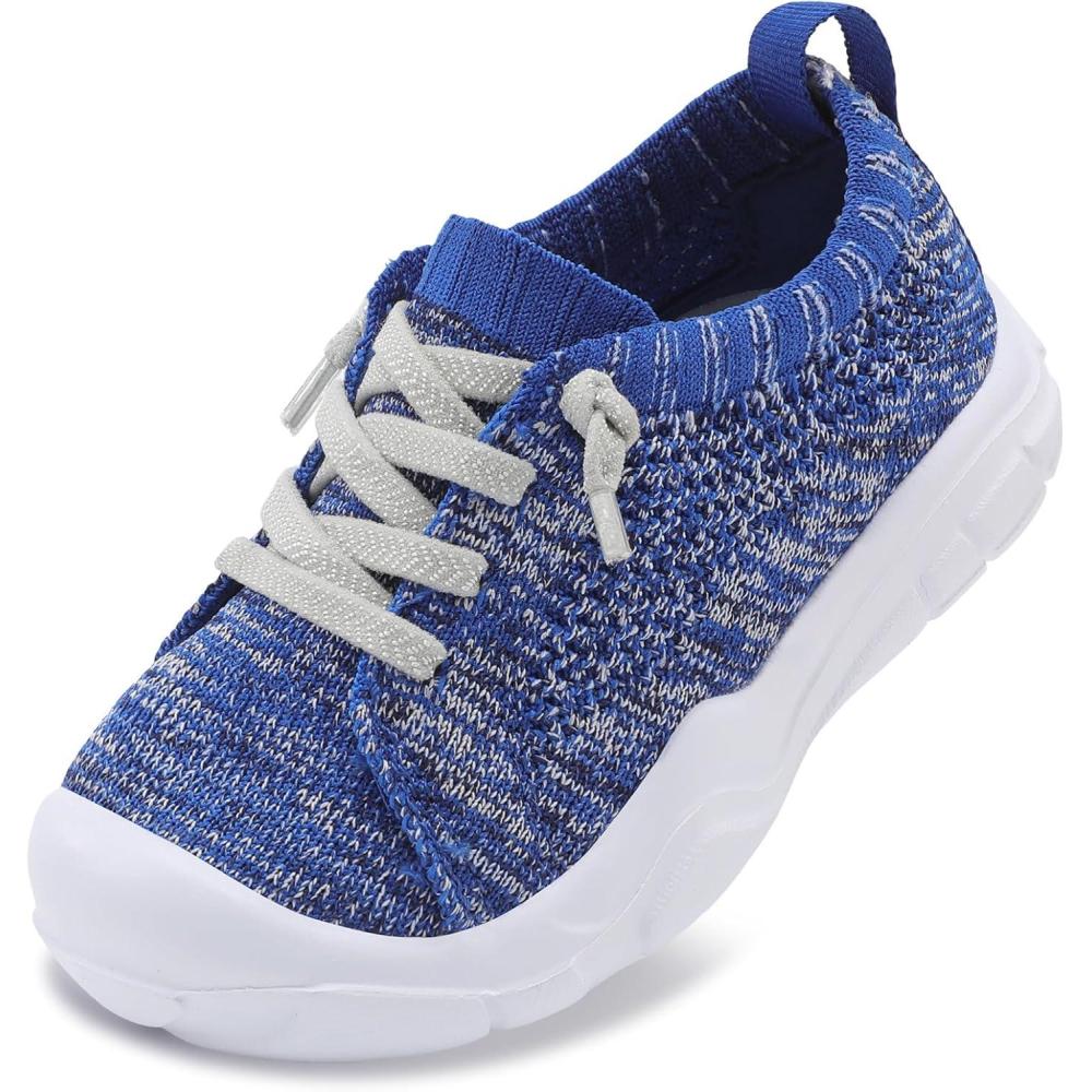 imageLeIsfIt Toddler Shoes Boys Girls Barefoot Shoes Kids Breathable Sneakers Tennis Shoes Slip on ShoesCblue