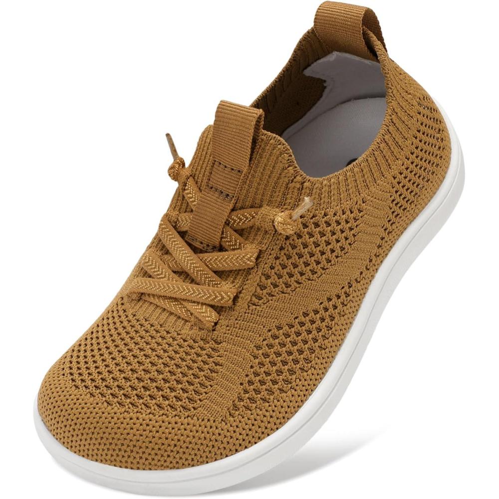 imageLeIsfIt Toddler Shoes Boys Girls Wide Slip on Shoes Kids Barefoot Sneakers Breathable Tennis Shoe NonSlip Zero Drop Minimalist SneakersBrown