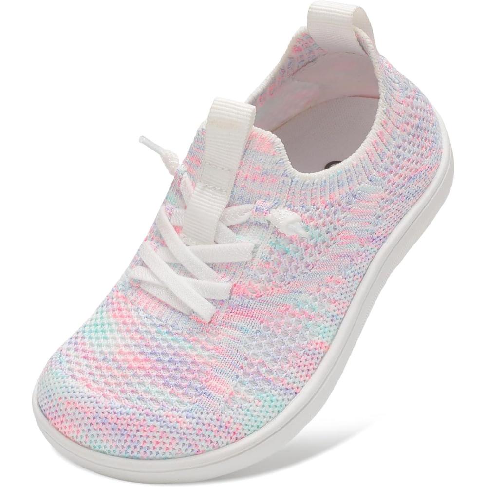 imageLeIsfIt Toddler Shoes Boys Girls Wide Slip on Shoes Kids Barefoot Sneakers Breathable Tennis Shoe NonSlip Zero Drop Minimalist SneakersColorful
