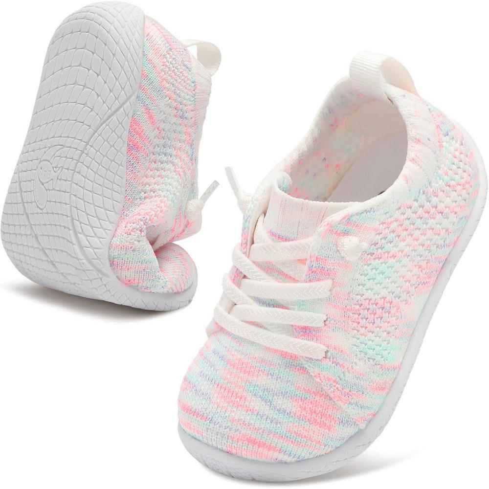 imageLeIsfIt Toddler Walking Shoes Boys Girls SlipOn Barefoot Shoes Kids Breathable Sneakers NonSlip Lightweight Tennis ShoeColorful
