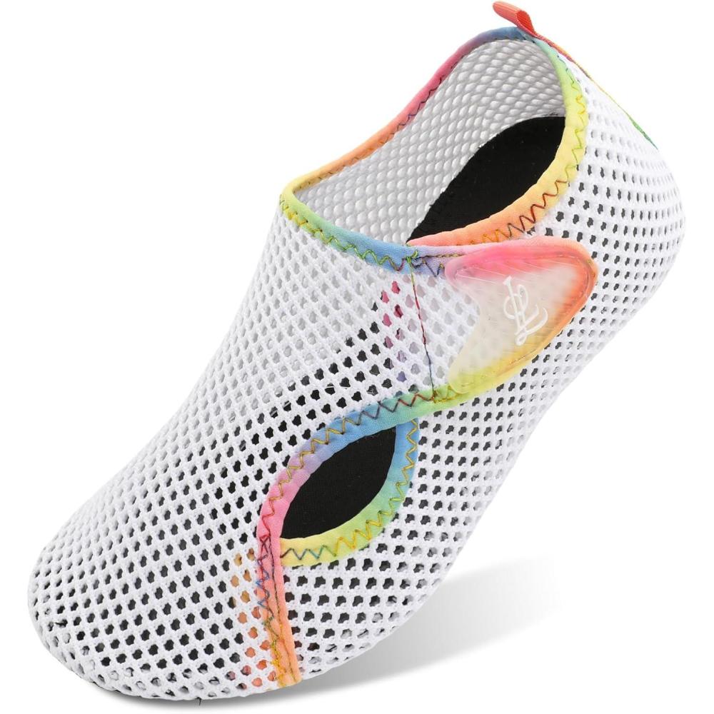 imageLeIsfIt Water Shoes for Women Men Wide Swim Beach Barefoot Shoes Quick Dry Aqua Socks for Pool Diving Boating River Yoga Lake SurfColorwhite