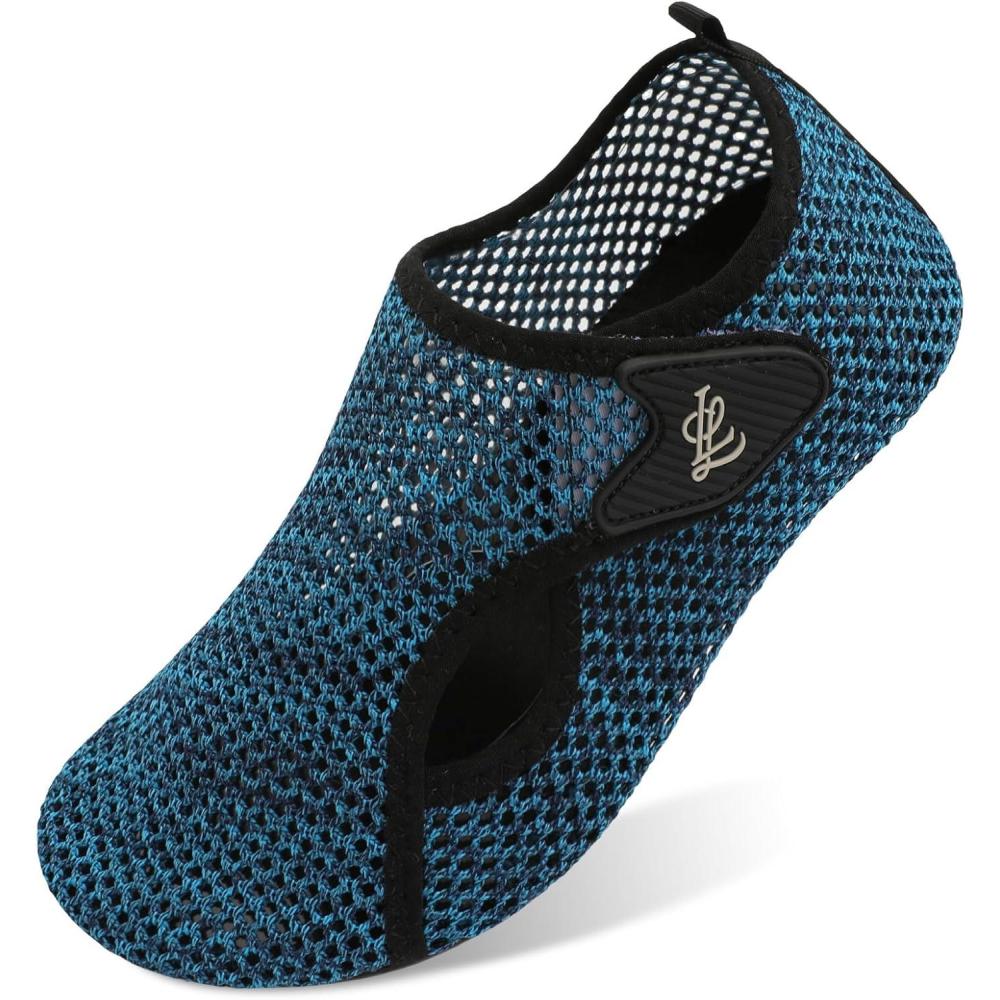 imageLeIsfIt Water Shoes for Women Men Wide Swim Beach Barefoot Shoes Quick Dry Aqua Socks for Pool Diving Boating River Yoga Lake SurfCyan