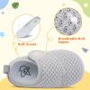 LeIsfIt Baby Shoes Boys Girls First Walking Shoes Non-Slip Infant Sneakers Lightweight Slip-on Crib Sneakers for First Walkers(Light Grey)
