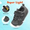 LeIsfIt Baby Shoes Boys Girls First Walking Shoes Non-Slip Toddler Breathable Sneakers Infant Sneakers(A-darkgrey)