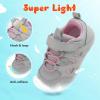 LeIsfIt Baby Shoes Boys Girls First Walking Shoes Non-Slip Toddler Breathable Sneakers Infant Sneakers(A-greypink)