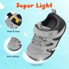 LeIsfIt Baby Shoes Boys Girls First Walking Shoes Non-Slip Toddler Breathable Sneakers Infant Sneakers(B-greyblack)