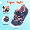 LeIsfIt Baby Shoes Boys Girls First Walking Shoes Non-Slip Toddler Breathable Sneakers Infant Sneakers(B-navy)
