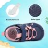 LeIsfIt Baby Shoes Boys Girls First Walking Shoes Non-Slip Toddler Breathable Sneakers Infant Sneakers(B-navy)