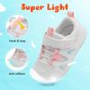 LeIsfIt Baby Shoes Boys Girls First Walking Shoes Non-Slip Toddler Breathable Sneakers Infant Sneakers(B-whitecolor)