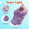 LeIsfIt Baby Shoes Boys Girls First Walking Shoes Non-Slip Toddler Breathable Sneakers Infant Sneakers(C-pinkpurple)