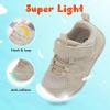 LeIsfIt Baby Shoes Boys Girls First Walking Shoes Non-Slip Toddler Breathable Sneakers Infant Sneakers(D-beige)