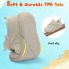 LeIsfIt Baby Shoes Boys Girls First Walking Shoes Non-Slip Toddler Breathable Sneakers Infant Sneakers(D-beige)