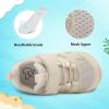 LeIsfIt Baby Shoes Boys Girls First Walking Shoes Non-Slip Toddler Breathable Sneakers Infant Sneakers(D-beige)