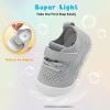 LeIsfIt Baby Shoes Girls Boys First Walking Shoes Infant Sneakers Crib Shoes Lightweight Non-Slip Shoes(A-grey)