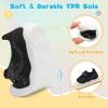 LeIsfIt Baby Shoes Girls Boys First Walking Shoes Infant Sneakers Crib Shoes Lightweight Non-Slip Shoes(Black)