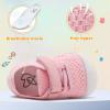 LeIsfIt Baby Shoes Girls Boys First Walking Shoes Infant Sneakers Crib Shoes Lightweight Non-Slip Shoes(B-pink)