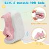 LeIsfIt Baby Shoes Girls Boys First Walking Shoes Infant Sneakers Crib Shoes Lightweight Non-Slip Shoes(B-pink)