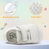 LeIsfIt Baby Shoes Girls Boys First Walking Shoes Infant Sneakers Crib Shoes Lightweight Non-Slip Shoes(B-white)