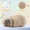 LeIsfIt Baby Shoes Girls Boys First Walking Shoes Infant Sneakers Crib Shoes Lightweight Non-Slip Shoes(Khaki)