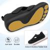 LeIsfIt Diabetic Shoes for Women Adjustable Extra Wide Barefoot Walking Shoes for Swollen Arthritis Edema Feet Wide Width Zero Drop Sole(Black)