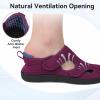 LeIsfIt Diabetic Shoes for Women Adjustable Extra Wide Barefoot Walking Shoes for Swollen Arthritis Edema Feet Wide Width Zero Drop Sole(Purple)