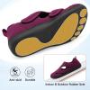 LeIsfIt Diabetic Shoes for Women Adjustable Extra Wide Barefoot Walking Shoes for Swollen Arthritis Edema Feet Wide Width Zero Drop Sole(Purple)