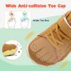 LeIsfIt Kids Girls Boys Shoes Wide Barefoot Shoes Kids Anti-Slip Sneakers Lightweight Hiking Sneakers for Toddler Little Big Kid(Brown)