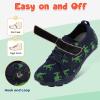 LeIsfIt Kids Girls Boys Shoes Wide Barefoot Shoes Kids Anti-Slip Sneakers Lightweight Hiking Sneakers for Toddler Little Big Kid(Navydinosaur)