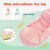 LeIsfIt Kids Girls Boys Shoes Wide Barefoot Shoes Kids Anti-Slip Sneakers Lightweight Hiking Sneakers for Toddler Little Big Kid(Pinkflower)