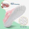 LeIsfIt Kids Girls Boys Shoes Wide Barefoot Shoes Kids Anti-Slip Sneakers Lightweight Hiking Sneakers for Toddler Little Big Kid(Pinkflower)