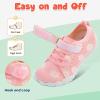 LeIsfIt Kids Girls Boys Shoes Wide Barefoot Shoes Kids Anti-Slip Sneakers Lightweight Hiking Sneakers for Toddler Little Big Kid(Pinkflower)