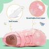 LeIsfIt Kids Girls Boys Shoes Wide Barefoot Shoes Kids Anti-Slip Sneakers Lightweight Hiking Sneakers for Toddler Little Big Kid(Pinkflower)