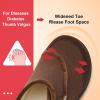 LeIsfIt Mens Slippers Wide House Shoes Adjustable Diabetic Shoes Non-slip Arthritis Swollen House Slippers Indoor Outdoor Slipper Shoe(Chocolate)