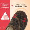 LeIsfIt Mens Slippers Wide House Shoes Adjustable Diabetic Shoes Non-slip Arthritis Swollen House Slippers Indoor Outdoor Slipper Shoe(Chocolategrid)