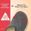 LeIsfIt Mens Slippers Wide House Shoes Adjustable Diabetic Shoes Non-slip Arthritis Swollen House Slippers Indoor Outdoor Slipper Shoe(Dark Grey)