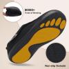 LeIsfIt Mens Slippers Wide House Shoes Adjustable Diabetic Slippers Warm Soft House Slipper for Swollen Edema Feet Indoor Outdoor Warm Shoes(Black)