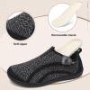 LeIsfIt Mens Slippers Wide House Shoes Adjustable Diabetic Slippers Warm Soft House Slipper for Swollen Edema Feet Indoor Outdoor Warm Shoes(Blackpattern)